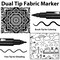 Black Fabric Markers - Dual-Tip Fabric Markers Permanent for Clothes - Non-Toxic Fabric Paint Pens for Personalizing Shirts Bags Hats Canvas, and Textiles